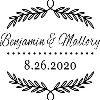 Custom Wedding Date Embosser - Personalize with Initials & Text - Hand-Held Embossing Stamp - Monogram, Seal Embosser Best for Books, Envelopes, Napkins - 1.625 inch