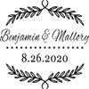 Custom Wedding Date Embosser - Personalize with Initials & Text - Hand-Held Embossing Stamp - Monogram, Seal Embosser Best for Books, Envelopes, Napkins - 1.625 inch view 1
