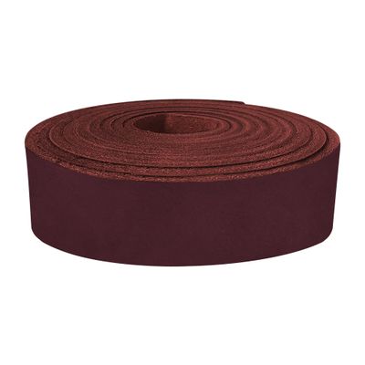 ELW 5-6 oz (2-2.4mm) Latigo Leather Belt Grade Straps | Size: 2.75"x60" (7x152cm) | Burgundy | Full Grain Cowhide, Heavy Duty Holsters, Sheathes, Harness, Saddle, Guitar Straps, Crafts