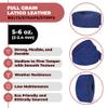ELW 5-6 oz (2-2.4mm) Latigo Leather Belt Grade Straps | Size: 0.75"x50" (1.9x127cm) | Blue | Full Grain Cowhide, Heavy Duty Holsters, Sheathes, Harness, Saddle, Guitar Straps, Crafts view 2