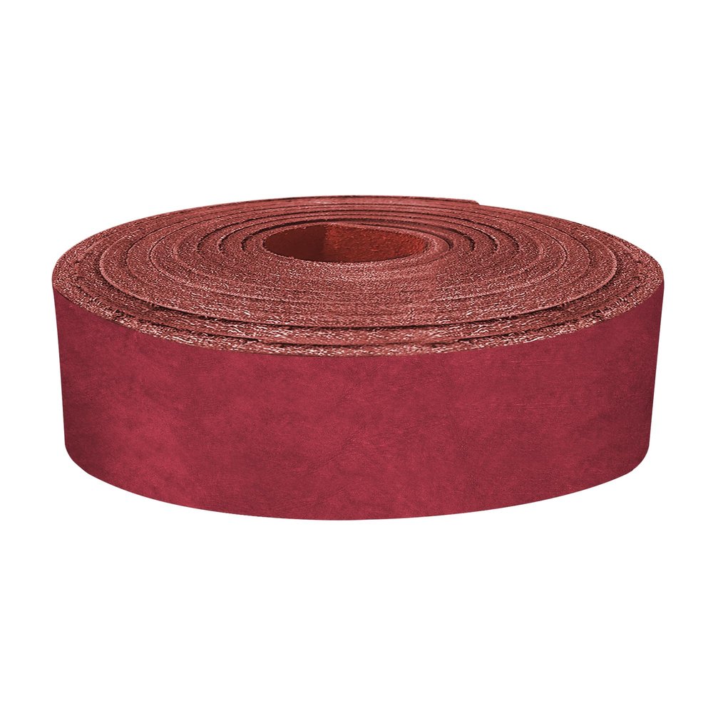 ELW 5-6 oz (2-2.4mm) Latigo Leather Belt Grade Straps | Size: 0.75"x50" (1.9x127cm) | Red | Full Grain Cowhide, Heavy Duty Holsters, Sheathes, Harness, Saddle, Guitar Straps, Crafts