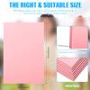 kymqlyw 4 Pcs 4" x6 Pink Rubber Art Soft Linoleum Carving Block, Rubber Crafts Linocut Block for Printmaking,Stamp Carving Block view 2