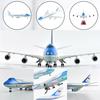 18.5" 1:150-Scale Model Jet Model Airplane Air Force One B747 with Wheels Model Collectibles Resin Airplane Models Plane Models Diecast for Collection Or Gift Ornament,B747 led view 4