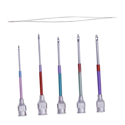 EXCEART 5pcs Punch Needle Embroidery Kit with Open Beaded Needle for DIY Crafting and Stitchwork Includes Blue Storage Bottle for Easy Organization