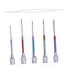 EXCEART 5pcs Punch Needle Embroidery Kit with Open Beaded Needle for DIY Crafting and Stitchwork Includes Blue Storage Bottle for Easy Organization view 1