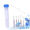 EXCEART 5pcs Punch Needle Embroidery Kit with Open Beaded Needle for DIY Crafting and Stitchwork Includes Blue Storage Bottle for Easy Organization view 2
