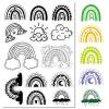 CRASPIRE Rainbows Clear Rubber Stamps Sun Clouds Moon Stars Loves Heart Transparent Postmark Silicone Seals Stamp DIY Scrapbooking Paper Craft Photo Album Decorative view 1