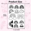 CRASPIRE Rainbows Clear Rubber Stamps Sun Clouds Moon Stars Loves Heart Transparent Postmark Silicone Seals Stamp DIY Scrapbooking Paper Craft Photo Album Decorative view 2