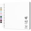 Scrapbook 8x8 Inch DIY Scrapbook Album Hardcover Kraft Paper 40 pages/20 sheets, Perfect for 4x6 / 5x7 Photos, Customizable Memory Book for Family, Wedding & Guest Book, White view 1