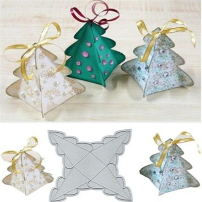Annchaos Metal Cutting Dies DIY Merry Christams Embossing Stencil Template Scrapbooking Card Making Mold Photo Album Arts Crafts Tools (Christmas Candy box-12x12cm)
