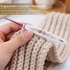 Crochet Hooks, 16Pcs Crochet Hook Set 1 to 6mm Kit Ergonomic Hook Set with Blue and White Porcelain Flower Pattern for Knitting Ergonomic Handle Needles (Pink) view 2