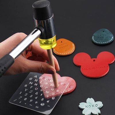 DIY Leather Punch Transparent Alphabet Letter Number Leather Punch Stamper Set Tools