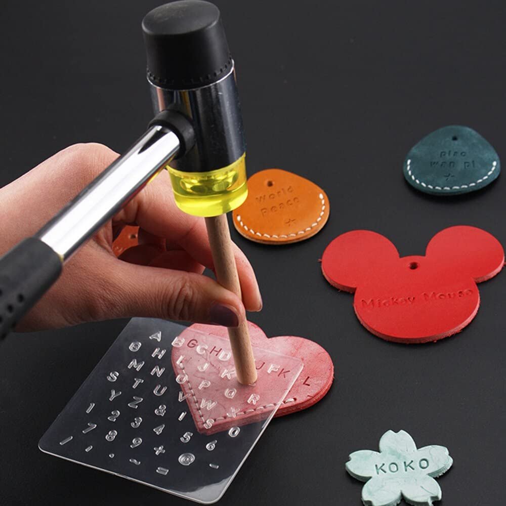 DIY Leather Punch Transparent Alphabet Letter Number Leather Punch Stamper Set Tools