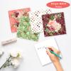 28 Sheets Scrapbook Paper, Floral Scrapbooking Specialty Papers 160gsm Cardmaking Craft Paper Pack Decorative Paper for Card Making (6"X6" Inch, Masrala) view 2