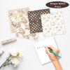 28 Sheets Scrapbook Paper, Floral Scrapbooking Specialty Papers 160gsm Cardmaking Craft Paper Pack Decorative Paper for Card Making (6"X6" Inch, Natural Softness) view 2