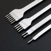 1/2/4/6 Prong Metal Leather Chisel Hole Punch Stitching Tool Diamond Pricking Iron Leather Craft Completely Polishing 5/6mm - (Color: 5mm spacing-4 prong) view 1