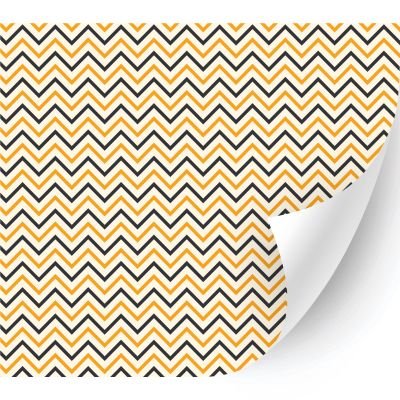 HTV4U Halloween Patterned Heat Transfer Vinyl (Halloween Zigzag, 13.5" x 1 Yard) - Printed Heat Press Transfer Paper, Iron on Vinyl for T-Shirt, Fabric, DIY Craft Projects