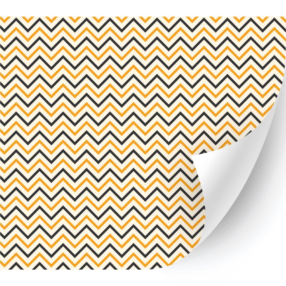 HTV4U Halloween Patterned Heat Transfer Vinyl (Halloween Zigzag, 13.5" x 1 Yard) - Printed Heat Press Transfer Paper, Iron on Vinyl for T-Shirt, Fabric, DIY Craft Projects