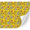 HTV4U Puff Halloween Patterned Heat Transfer Vinyl (Yellow Dia De Los Muertos, 12" x 12") - Patterned 3D Iron on Vinyl, Heat Press Printed Patterns for T-Shirt, Hat, DIY Craft Projects view 1