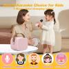 Mini Karaoke Machine,Funny Toys Christmas Birthday Gifts for Kids Age 4-12 Girls,Boys,Adults,MEGUO Karaoke Microphone Toys for 4,5,6,7,8,9,10,11,12+ Year Old Girls Boys (Pink 2 Mics) view 2