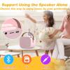 Mini Karaoke Machine,Funny Toys Christmas Birthday Gifts for Kids Age 4-12 Girls,Boys,Adults,MEGUO Karaoke Microphone Toys for 4,5,6,7,8,9,10,11,12+ Year Old Girls Boys (Pink 2 Mics) view 3
