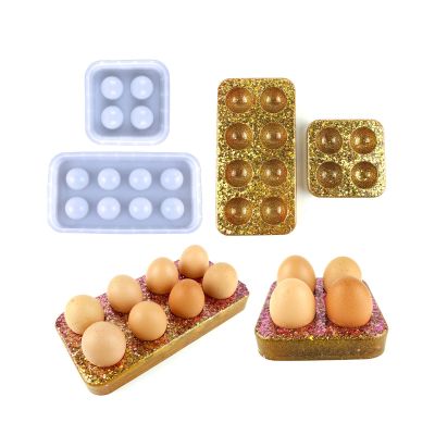 ihreesy Silicone Resin Mold,Egg Storage Epoxy Mold DIY Egg Holder Multifunctional Handmade Craft Epoxy Resin Mold Egg Tray Rack Organizer
