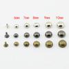 ECYC Ltd 100 Sets 8mm Round Head Rivet Studs Mushroom Rivets Leather Craft Rivets Metal Dome Rivets Rapid Rivets for DIY Craft Leather Belt Clothing Wallet Handbag Repairs and Decoration, Gun Black view 2