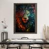 Leczany Cross Stitch Stamped Kit for Adults - Colorful Lion | DIY Embroidery Starter Patterns Craft Kit Needlepoint for Beginner | 11CT, 3 Strands | 13x17.7 inches view 2