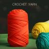 Mooaske 2 Pack T-Shirt Crochet Yarn for DIY Knitting Crochet Cloth Blanket Bag Dolls - 400g Chunky Thick Yarn for Crocheting with Polyester-Spandex Blend Elastic Fabric (White) view 2