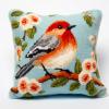 Latch Hook Pillowcase Kits Rebelly Bird Latch Hook kit Cushion Throw Pillow Embroidery Craft Kits for Beginner DIY Latch Hook Rug Kit with Printed Canvas Hobby & Craft 43x43cm view 1