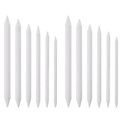 PATIKIL Art Blenders, 6 Set 6 Size Paper Art Blenders Blending Stump Sketch Art Drawing Pencil for Artist Drawing Shading, White