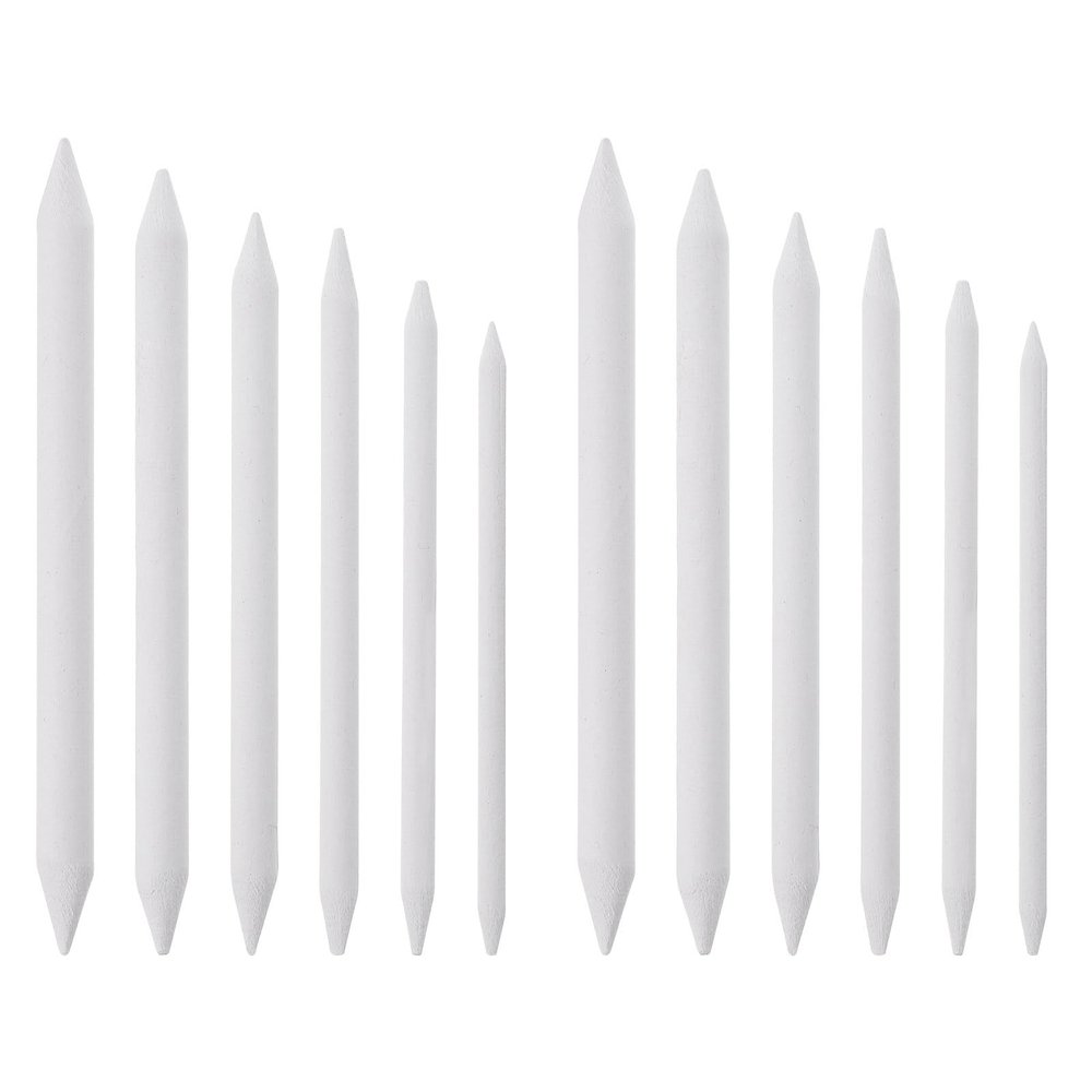 PATIKIL Art Blenders, 6 Set 6 Size Paper Art Blenders Blending Stump Sketch Art Drawing Pencil for Artist Drawing Shading, White