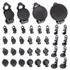 UNICRAFTALE 32Pcs 4 Styles Stainless Steel Clip-On Earring Findings Sets Metal Flat Round Blank Clip-on Earring Black Hypoallergenic Clip-On Earring Converter Earring Pads for Earring Making view 1