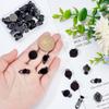 UNICRAFTALE 32Pcs 4 Styles Stainless Steel Clip-On Earring Findings Sets Metal Flat Round Blank Clip-on Earring Black Hypoallergenic Clip-On Earring Converter Earring Pads for Earring Making view 3