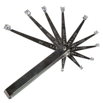 Diamond Seller Display Tool Brilliant Cuts Cubic Zirconia 0.10-2 Carats - 10 Sizes