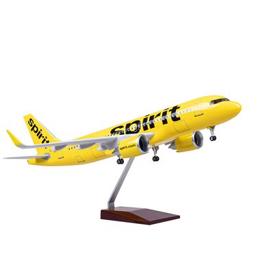 17.5" 1:80-Scale Model Jet Model Airplane Spirit A320 with Wheels Model Collectibles Resin Plane Models Diecast for Collection Gift Ornament,Spirit a320