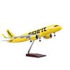 17.5" 1:80-Scale Model Jet Model Airplane Spirit A320 with Wheels Model Collectibles Resin Plane Models Diecast for Collection Gift Ornament,Spirit a320 view 1