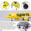 17.5" 1:80-Scale Model Jet Model Airplane Spirit A320 with Wheels Model Collectibles Resin Plane Models Diecast for Collection Gift Ornament,Spirit a320 view 2