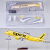 17.5" 1:80-Scale Model Jet Model Airplane Spirit A320 with Wheels Model Collectibles Resin Plane Models Diecast for Collection Gift Ornament,Spirit a320 view 3