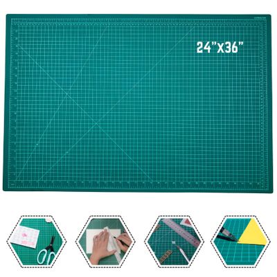 ARTIST'S BEST 24" x 36" (61 x 91.4 cm) Green Cutting Mat | Self-Healing Surface | Inch & Millimeter Grid Lines | 60 & 45 Angles | Rotary Cutting Sewing Mat for Craft, Fabric, Scrapbooking