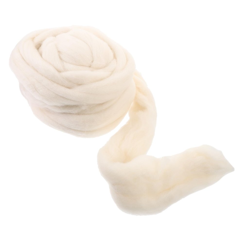 EXCEART 2pcs Soft Fiber Fill for Stuffed Animals Felting Craft Kit Roving Wool