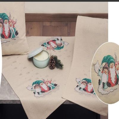 Duftin Printed Embroidery Cross Stitch Kit for Tablecloth Table Cover (Slumber Party 20378)