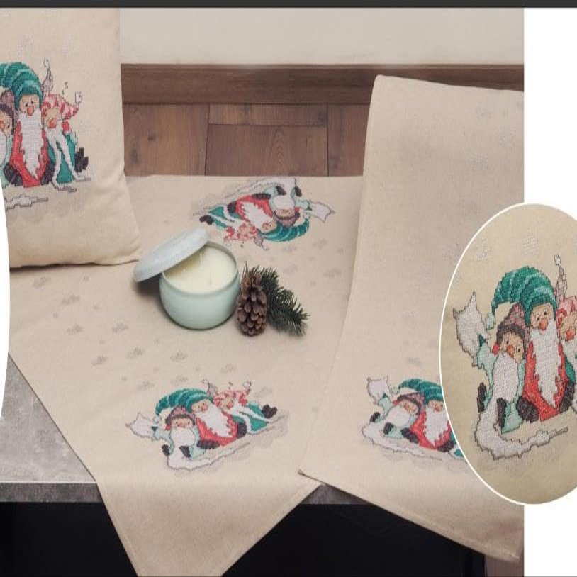 Duftin Printed Embroidery Cross Stitch Kit for Tablecloth Table Cover (Slumber Party 20378)