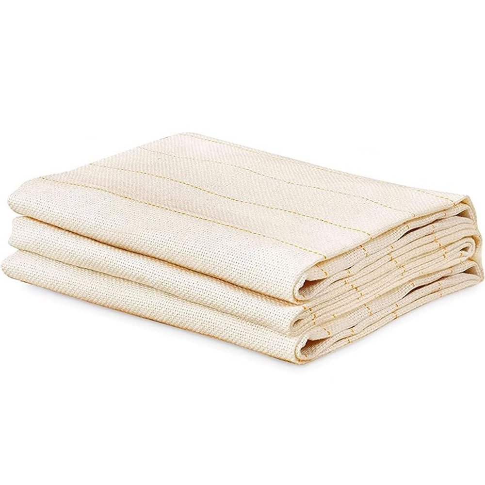 AITAF Tufting Fabric Monks Cloth Fabric Primary Tufting Cloth Punch Needle Cloth Fabric with Yellow Marking Lines for Tufting Art, Machine Embroidery and DIY Needle Thread Cloth (Size : 150x150cm)