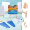Qilery 24 Set 4 x 4 Inch Mini Canvas Panels and Easel Painting Kit, 12 Colors Acrylic Strips Brush Palettes, Art Painting Kits for Artists Beginners Oil Acrylic Craft Party Favors view 4