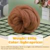 3.53oz Wool Roving, Fiber Roving Wool Top, Pure Wools, Chunky Yarn, Spinning Wool Roving for Needle Felting Wet Felting DIY Hand Spinning (Wood Brown) view 2
