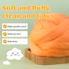 3.53oz Wool Roving, Wool Felting Supplies, Pure Wools, Chunky Yarn, Spinning Wool Roving for Needle Felting Wet Felting DIY Hand Spinning (Dark Orange) view 3