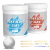 2 Pound White Epoxy Putty Sculpt Clay, 2 Part (A & B) Modeling Compound for Sculpting, Modeling, Building, Repairing, Self-Hardening Epoxy Clay Easily Repairs Metal, Wood, Tile, Ceramics, Plastic view 1