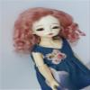 JD039 6-7inch 16-18CM French Curl Soft Wave Mohair 1/6 YOSD BJD Doll Wigs (Dark Pink) view 1