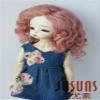 JD039 6-7inch 16-18CM French Curl Soft Wave Mohair 1/6 YOSD BJD Doll Wigs (Dark Pink) view 3